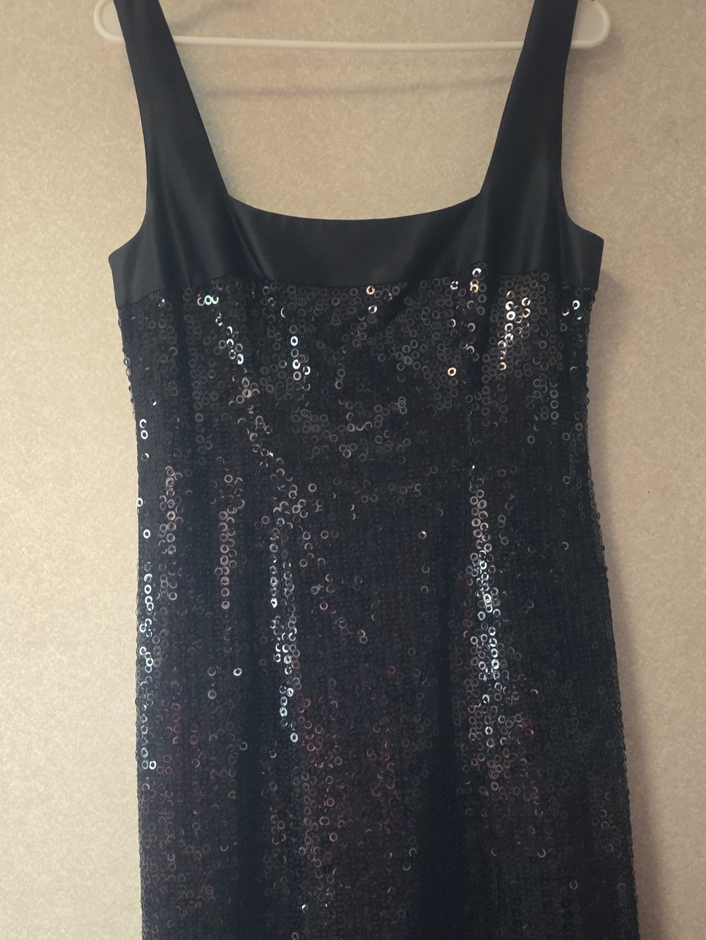 Jones New York Black Sequin Strapless Evening Dress